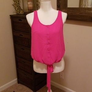 Naked Zebra hot pink tank